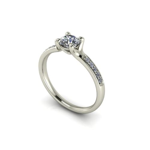 Zásnubní prsten ze zlata s kameny