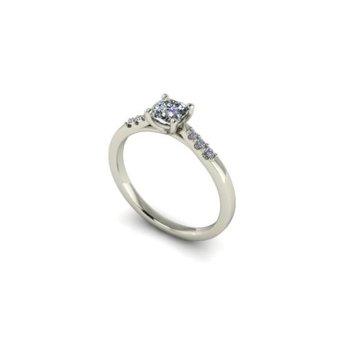 Zásnubní prsten ze zlata s kameny