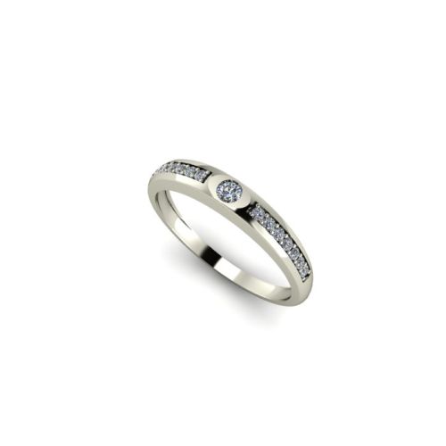 Zásnubní prsten ze zlata s kameny