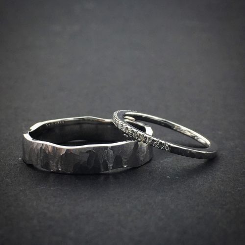 Snubní prsteny 14/H+12/H ze zlata a kameny