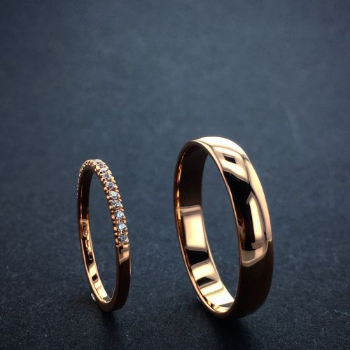 Snubní prsteny 14/H ze zlata a kameny