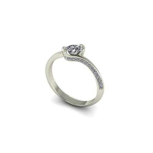 Zásnubní prsten ze zlata s kameny