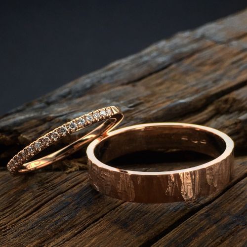 Snubní prsteny 14H+10/H ze zlata a kameny