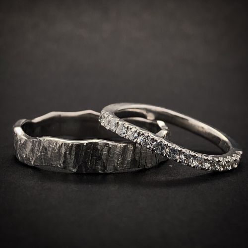 Snubní prsten 12/H+14/HS ze zlata a kameny