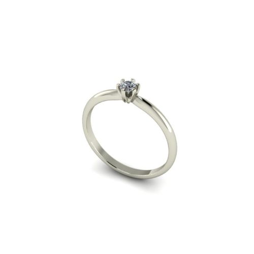 Zásnubní prsten ze zata s kamenem