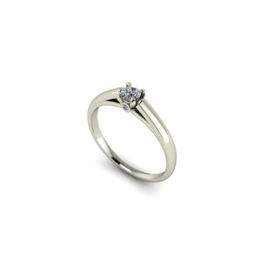 Zásnubní prsten ze zlata s kamenem